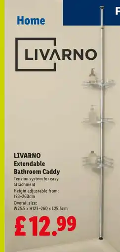 Lidl LIVARNO Extendable Bathroom Caddy offer