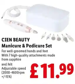 Lidl CIEN BEAUTY Manicure & Pedicure Set offer