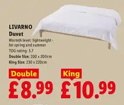 Lidl LIVARNO Duvet offer