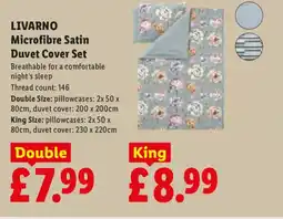 Lidl LIVARNO Microfibre Satin Duvet Cover Set offer