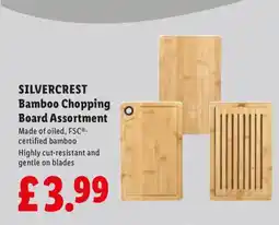 Lidl SILVERCREST Bamboo Chopping Board Assortment offer