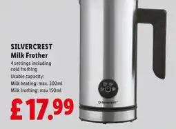 Lidl SILVERCREST Milk Frother offer