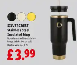 Lidl SILVERCREST Stainless Steel Insulated Mug offer