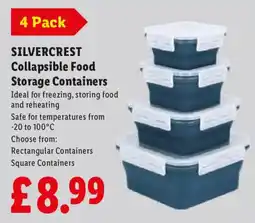 Lidl SILVERCREST Collapsible Food Storage Containers offer