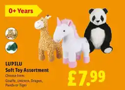 Lidl LUPILU Soft Toy Assortment offer