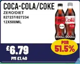 Bestway COCA-COLA/COKE Zero/diet offer