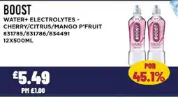 Bestway BOOST Water+ electrolytes - cherry/citrus/mango p'fruit offer