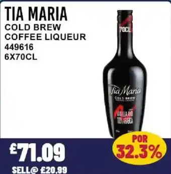 Bestway TIA MARIA Cold brew coffee liqueur offer