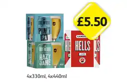 Londis Brewdog Punk IPA, Hazy Jane, Camden Hells offer