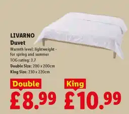 Lidl LIVARNO Duvet Double offer
