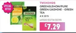 Bestway TWININGS Green&lemon/pure green/jasmine - green tea offer