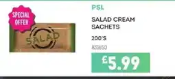 Bestway PSL Salad cream sachets offer