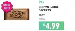 Bestway PSL Brown sauce sachets offer