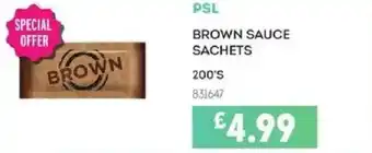 Bestway PSL Brown sauce sachets offer