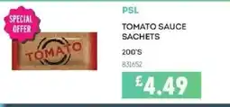 Bestway PSL Tomato sauce sachets offer