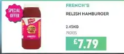Bestway FRENCH'S Relish hamburger offer