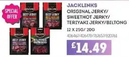 Bestway JACKLINKS Original jerky/ sweethot jerky/ teriyaki jerky/biltong offer