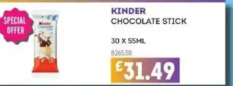Bestway KINDER Chocolate stick offer