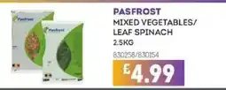 Bestway PASFROST Mixed vegetables/ leaf spinach offer