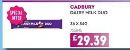 Bestway CADBURY Dairy milk duo offer