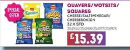 Bestway QUAVERS/WOTSITS/ SQUARES Cheese/salt&vinegar/ really cheesy cheese onion offer