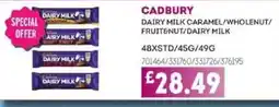 Bestway CADBURY Dairy milk caramel/wholenut/ fruit&nut/dairy milk offer