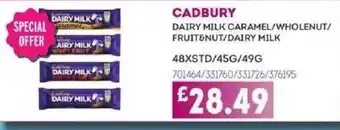 Bestway CADBURY Dairy milk caramel/wholenut/ fruit&nut/dairy milk offer