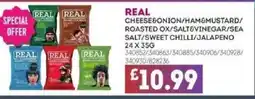 Bestway REAL Cheese&onion/ham&mustard/ roasted ox/salt vinegar/sea salt/sweet chilli/jalapeno offer