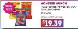 Bestway MONSTER MUNCH Roasted beef/sweet&spicy/ pickled onion offer