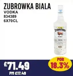Bestway ZUBROWKA BIALA Vodka offer