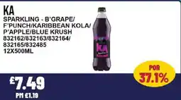 Bestway KA Sparkling - b'grape/ f'punch/karibbean kola/ p'apple/blue krush offer