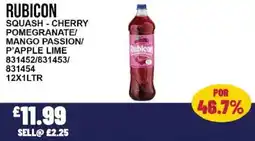 Bestway RUBICON Squash cherry pomegranate/ mango passion/ p'apple lime offer