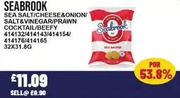 Bestway SEABROOK Sea salt/cheese&onion/ salt&vinegar/prawn cocktail/beefy offer