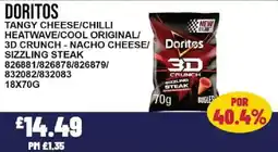Bestway DORITOS Tangy cheese/chilli heatwave/cool original/ 3d crunch - nacho cheese/ sizzling steak offer