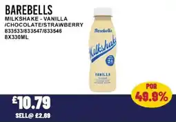 Bestway BAREBELLS Milkshake - vanilla /chocolate/strawberry offer