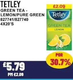 Bestway TETLEY Green tea - lemon/pure green offer