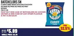 Bestway BATCHELORS SN Curry/bbq beef/bacon/chicken offer