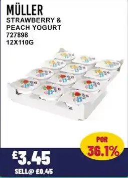 Bestway MÜLLER Strawberry & peach yogurt offer