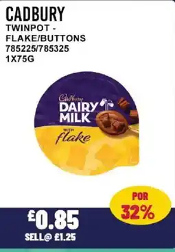 Bestway CADBURY Twinpot- flake/buttons offer