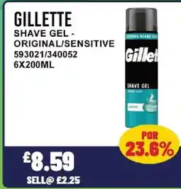 Bestway GILLETTE Shave gel - original/sensitive offer