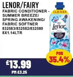 Bestway LENOR/FAIRY Fabric conditioner summer breeze/ spring awakening/ fabric softner offer