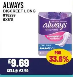 Bestway ALWAYS Discreet long offer