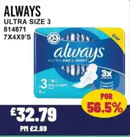 Bestway ALWAYS Ultra size 3 offer