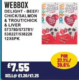 Bestway WEBBOX Delight-beef/ chick/salmon & trout/chick & liver offer
