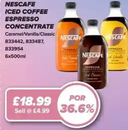 Bestway NESCAFE Iced coffee espresso concentrate offer