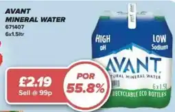 Bestway AVANT Mineral water offer