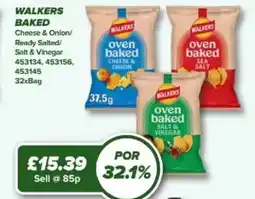Bestway WALKERS BAKED Cheese & Onion/ Ready Salted/ Salt & Vinegar offer