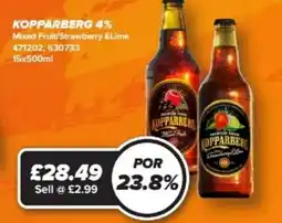 Bestway KOPPARBERG 4% Mixed Fruit/Strawberry & Lime offer