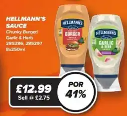 Bestway HELLMANN'S SAUCE Chunky Burger! Garlic & Herb offer