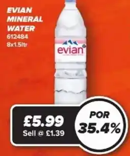 Bestway EVIAN Mineral water offer